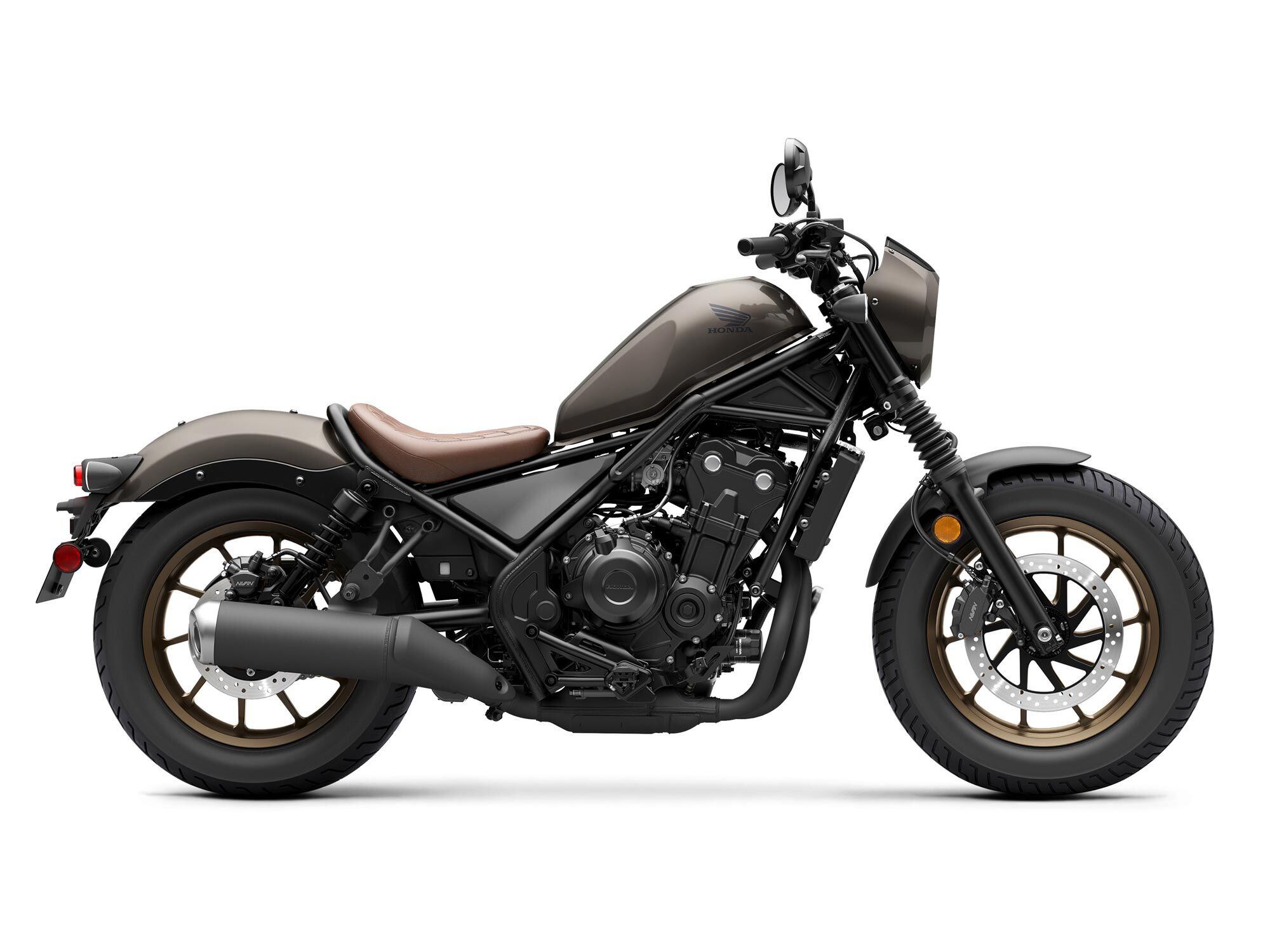 The Rebel 500 ABS SE is available only in this Titanium Metallic color for 2023.