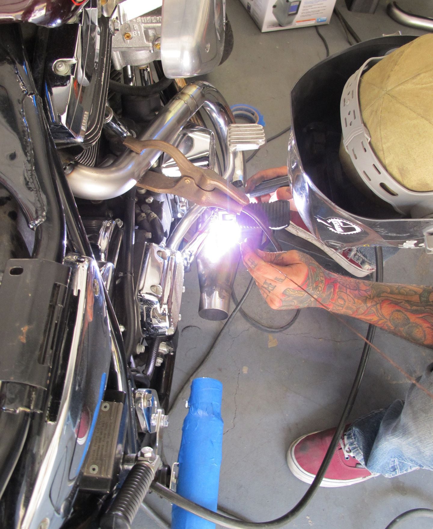 DIY Custom Exhaust Motorcycle Cruiser