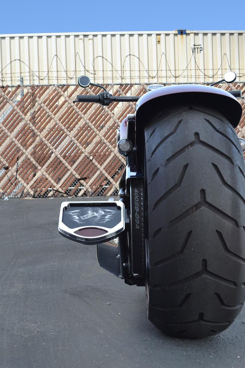 Heartland USA Rear Axle License Plate Mount | Motorcycle Cruiser