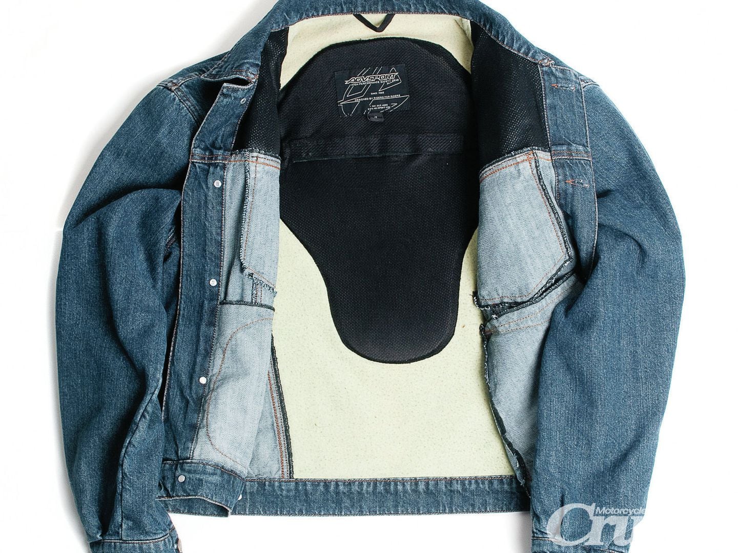 CR Tested AGV Sport Shadow Kevlar Denim Jacket Motorcycle Cruiser