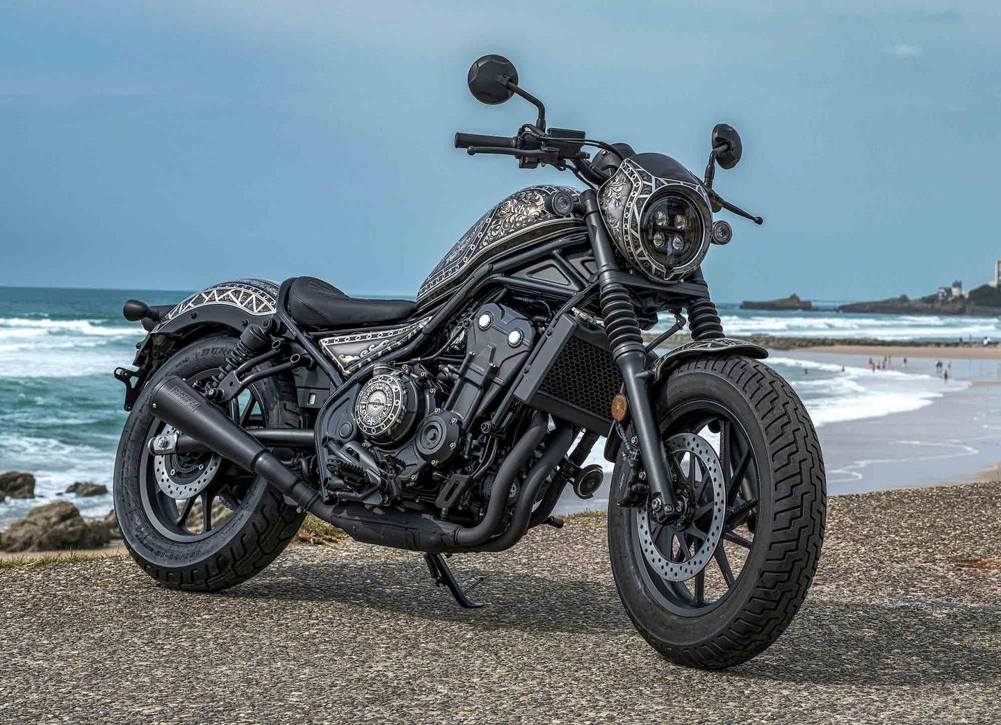 Honda Rebel Customs at 2022 Wheels and Waves Motorcycle Cruiser