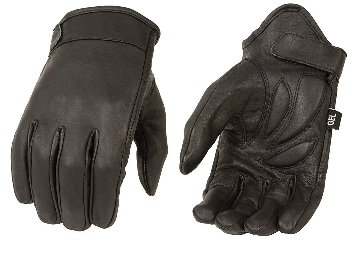 Men's Premium Leather Protective Cruiser Street Motorcycle Biker Gel Gloves