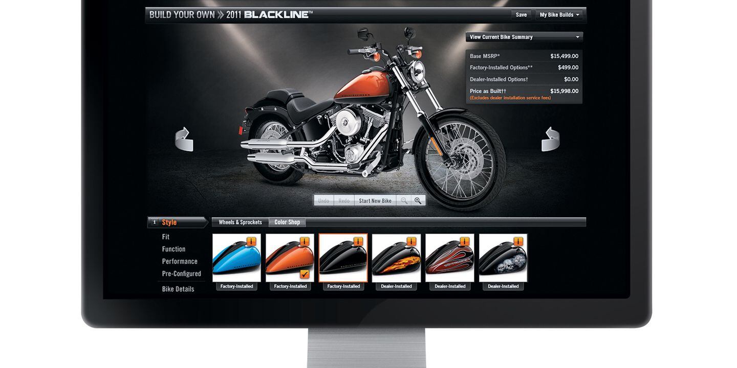 Custom bike website top