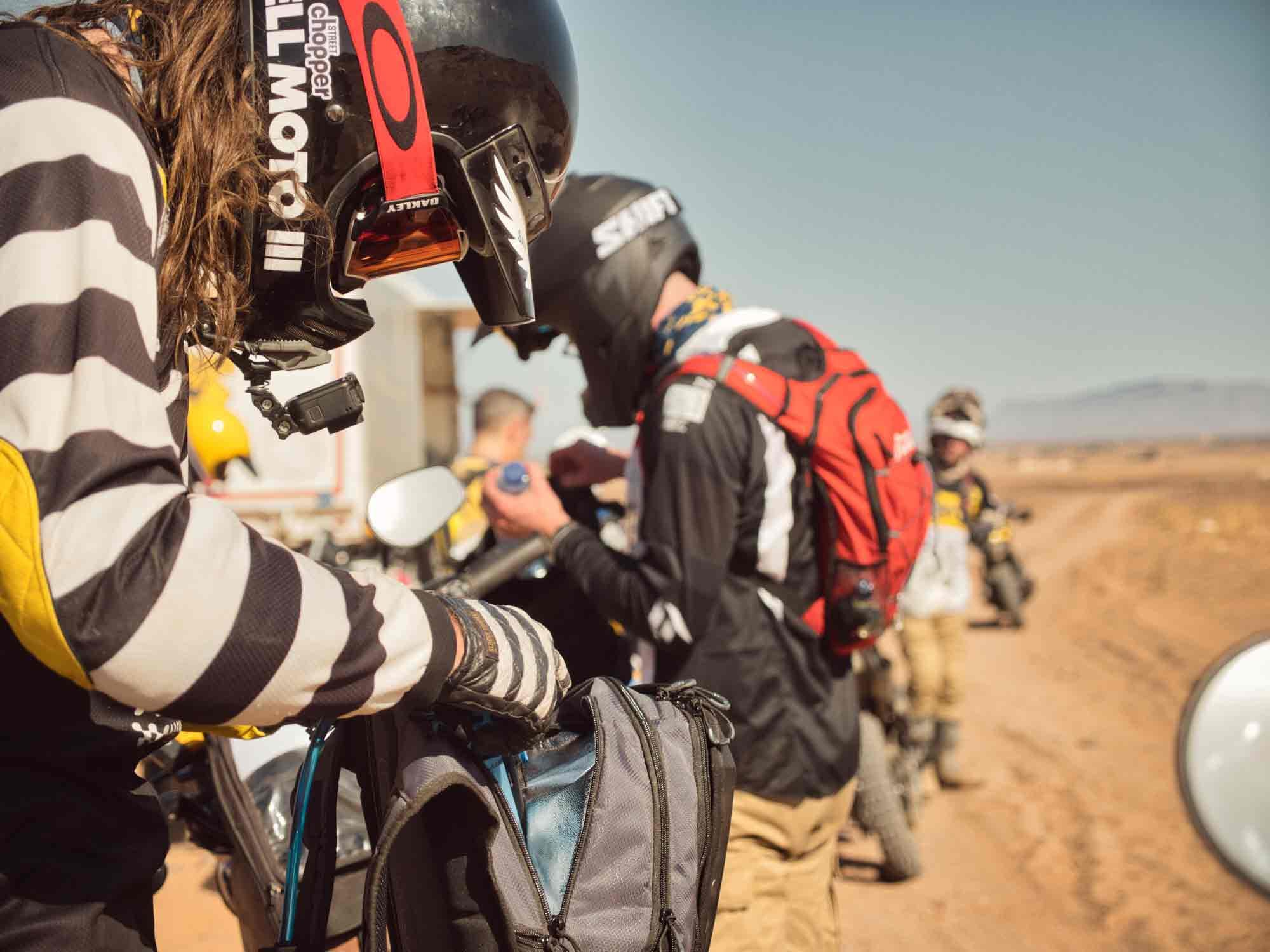 We started each day by dialing in our GPS units, filling our water packs, and grabbing extra water and a sack lunch. Then we’d gather for a quick morning briefing and head out on the trail.