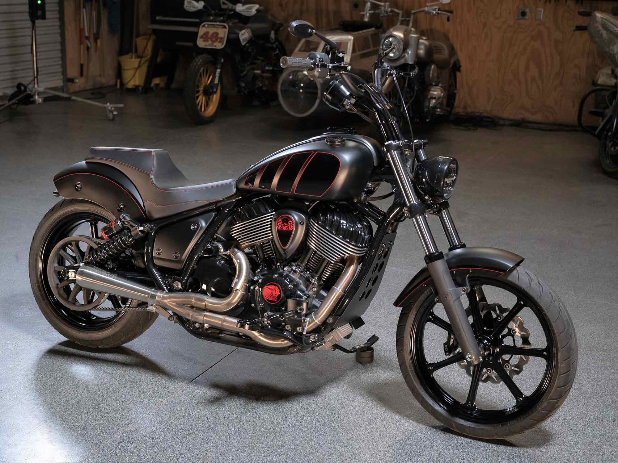 Raised bars and a taller stance are just some of the motocross influences on this build.