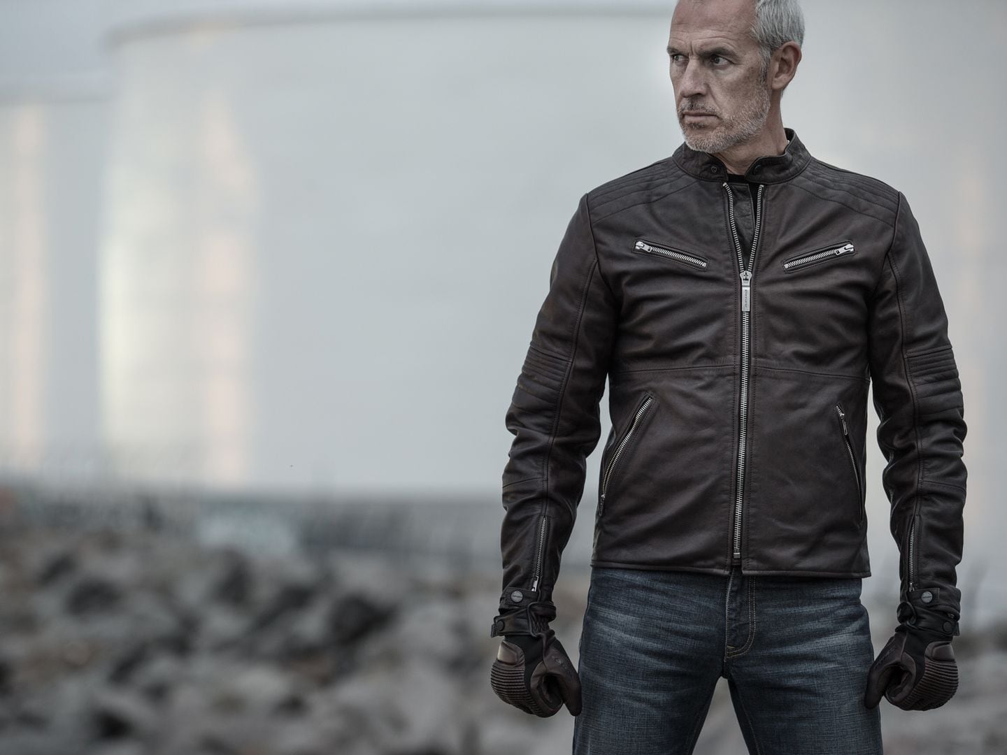 ジャケット・アウター used genuine leather sports jacket Spidi Garage Leather Jacket | BurnOutMotor