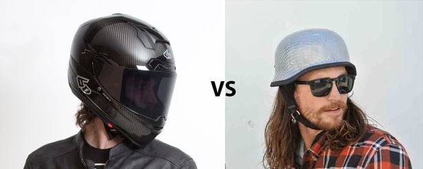 Full Face VS. Open Face Helmets Motorcycle Cruiser