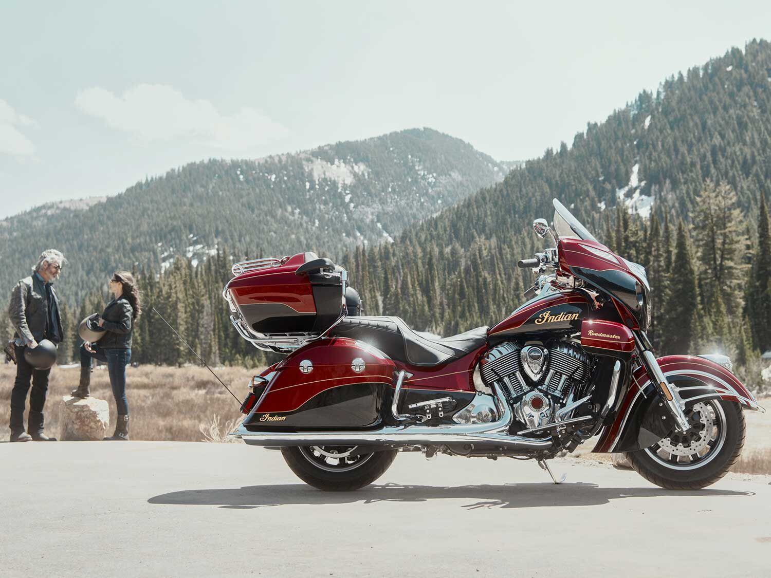 She’s quite the looker. The 2019 Roadmaster Elite heaps on Indian’s tech and luxury comfort features in a full-dress limited-edition package.