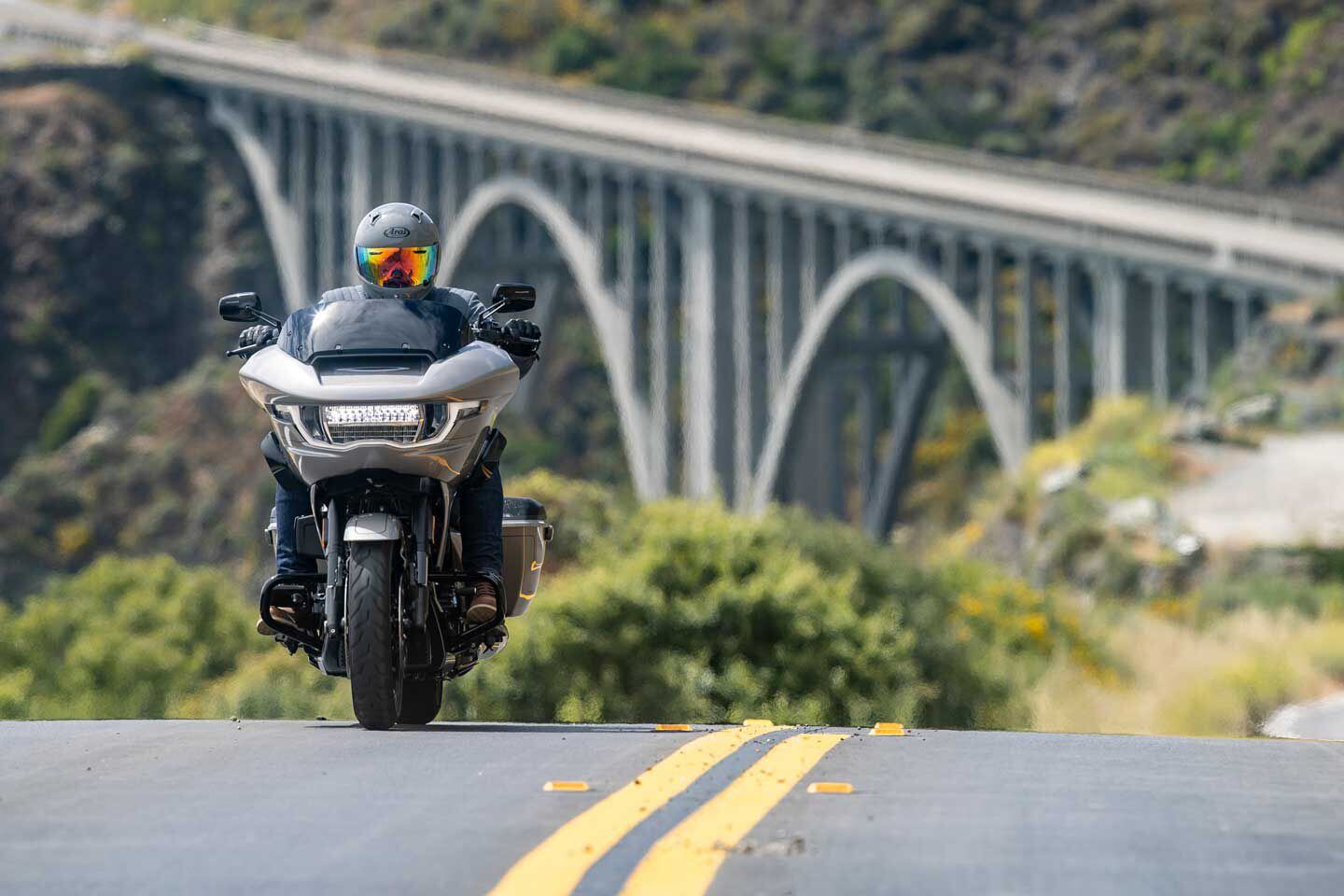 Both CVO Glides have cruise control, but lack the adaptive feature that is finding its way to more high-end motorcycles every year.