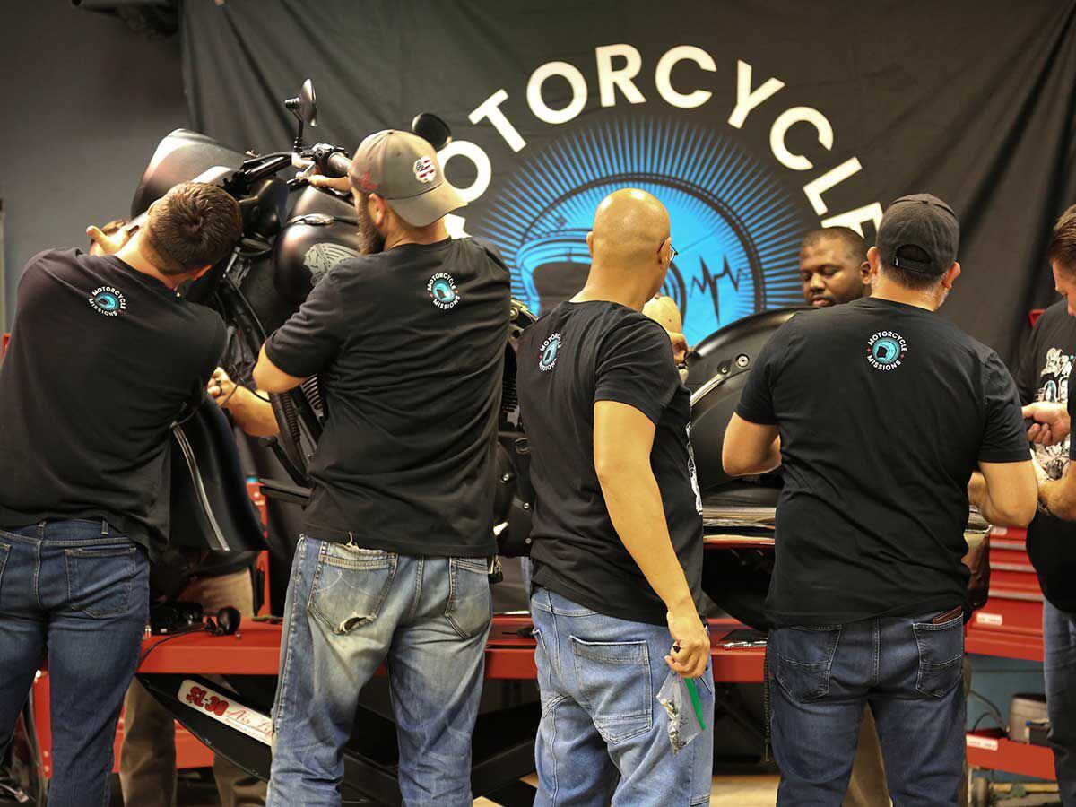Each of the finished customs will be auctioned off at this year’s Sturgis Rally, with the money raised going to Motorcycle Missions and its cause.