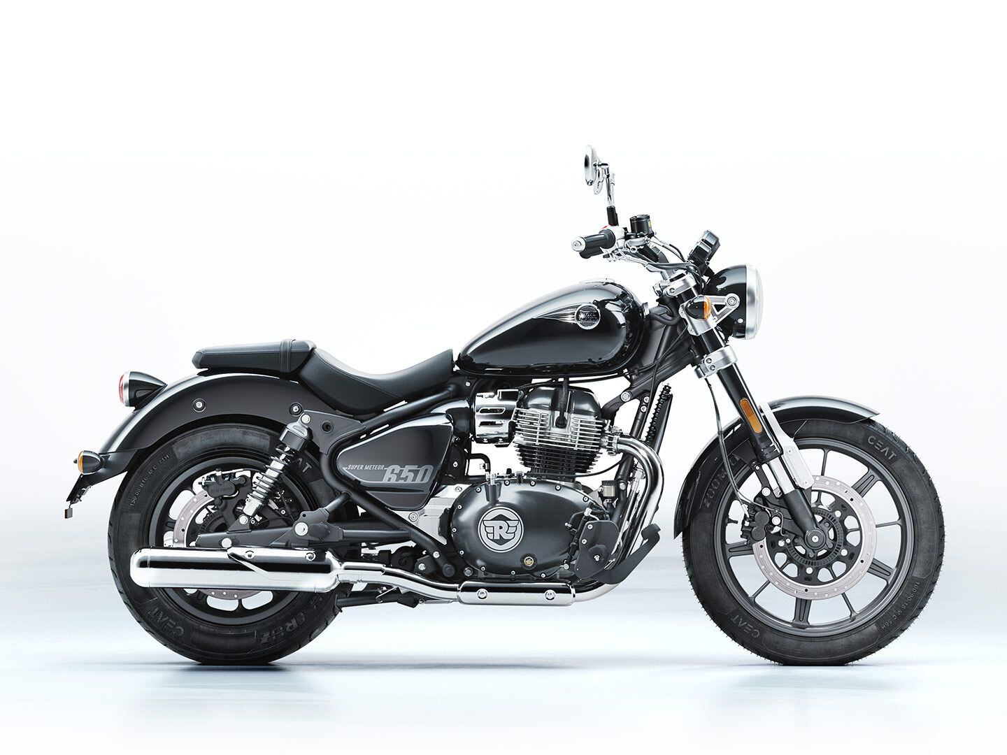Royal Enfield’s Super Meteor 650 utilizes the same 648cc parallel twin as the INT650 and Continental GT 650.