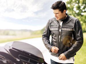 Men's passing link leather vest sale