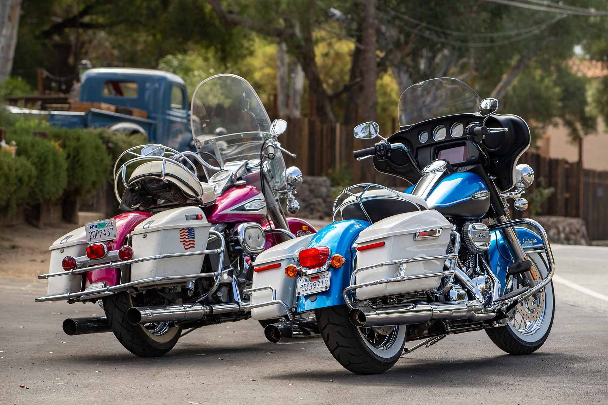 Next to each other, it’s easy to see how Harley-Davidson was able to maintain similar proportions from one machine to the other.