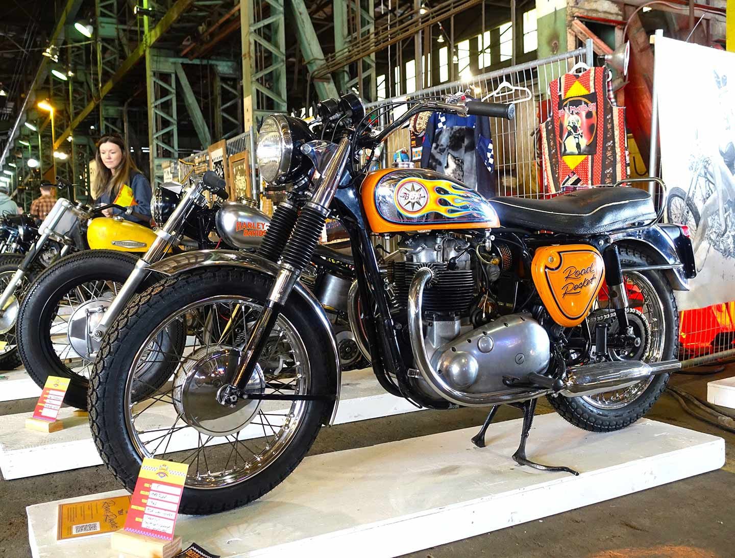 A very cool and clean 1962 BSA Rocket, in full color.