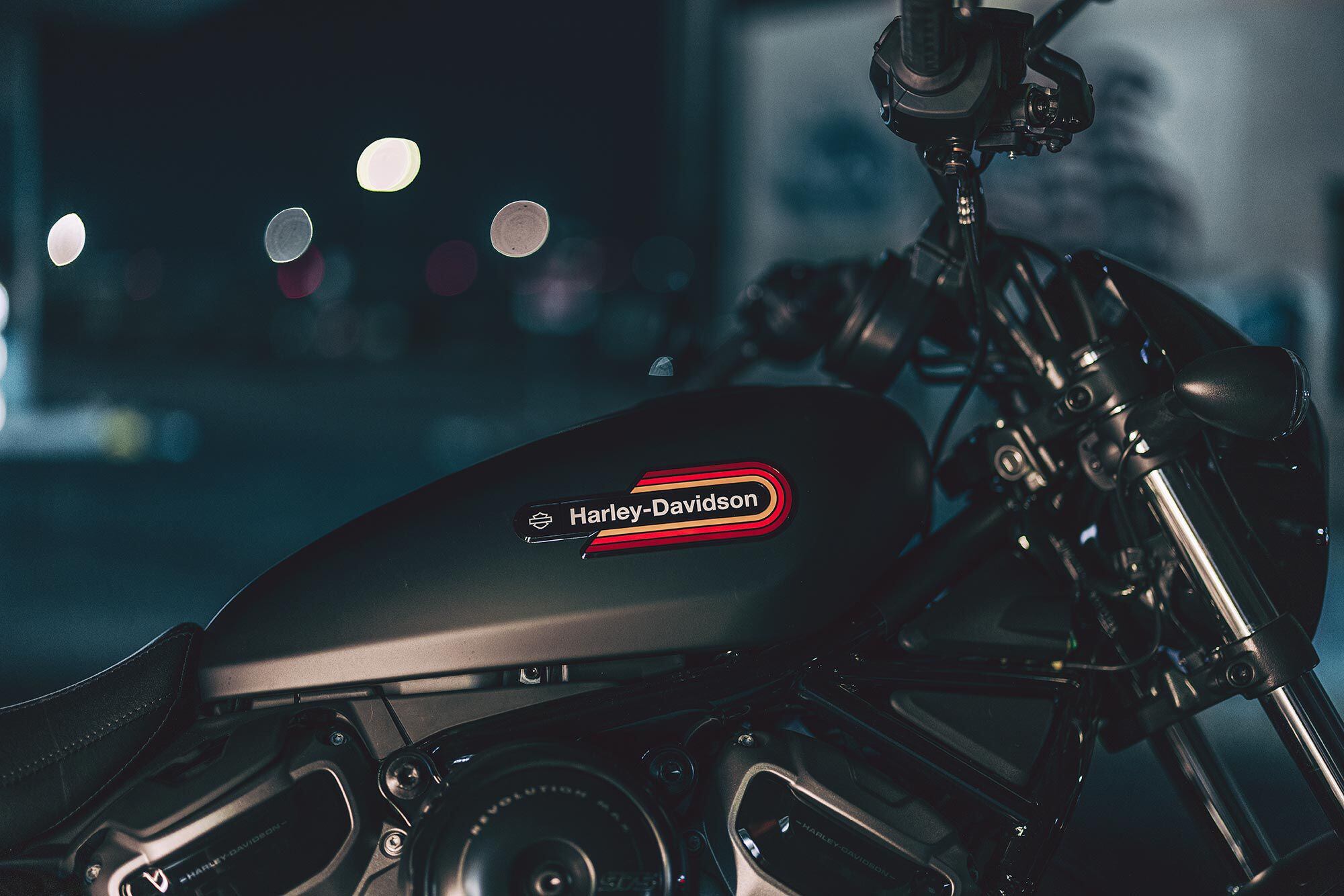 Contemporary Bar & Shield pairs with AMF-era badging on the 2023 Nightster Special.
