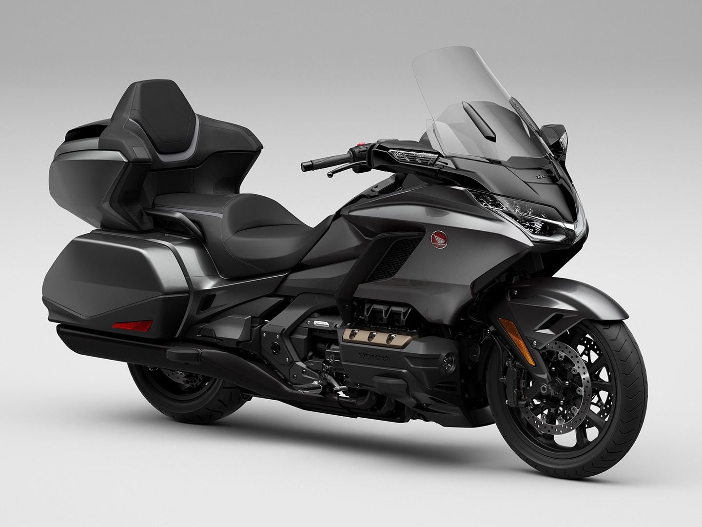 The Gold Wing Tour returns with both DCT and manual transmission options and will get this Gray Metallic color.