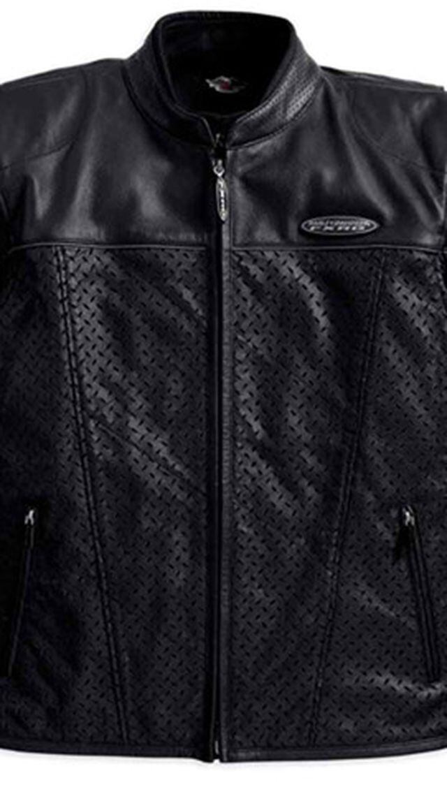 Harley Davidson Men's FXRG Perforated Leather Jacket