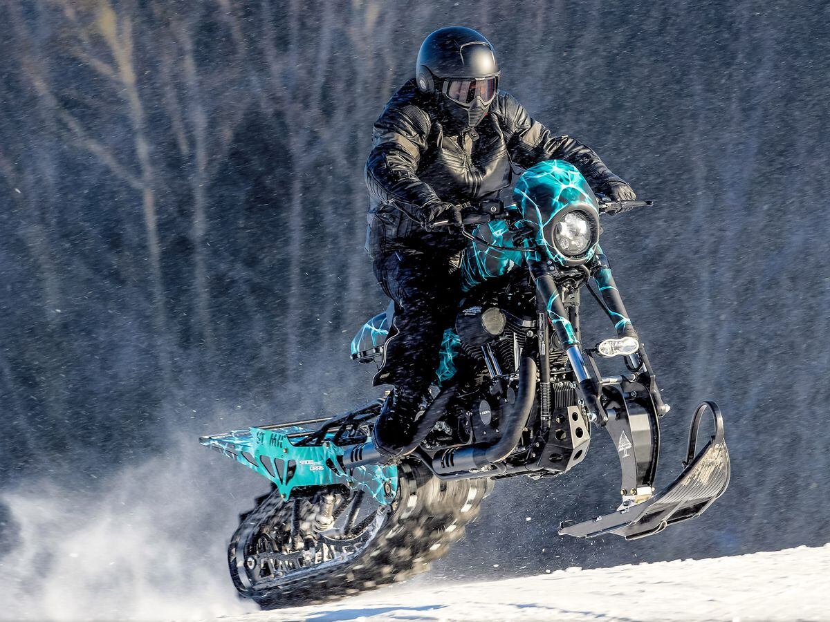 Timbersled Sportster: Snow Drag Video | Motorcycle Cruiser