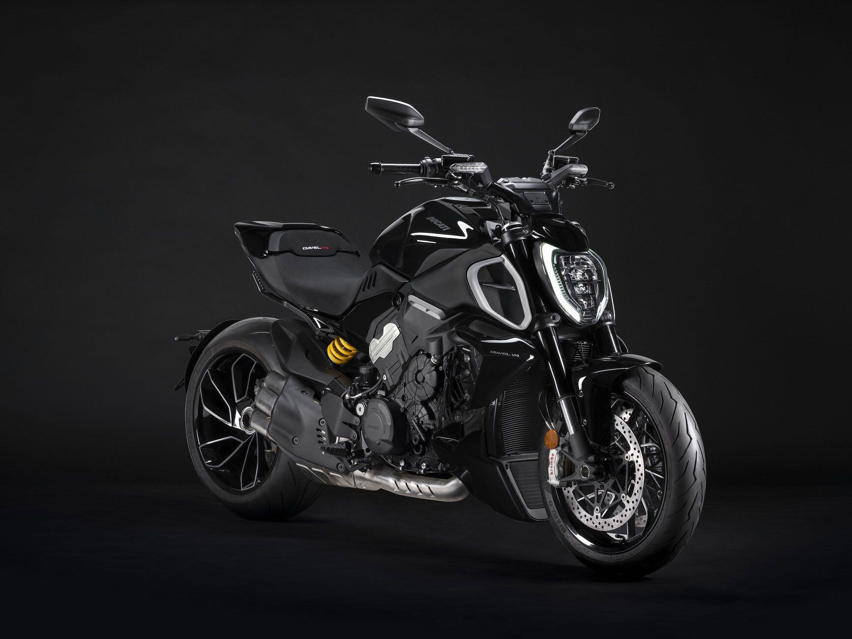This 2023 Ducati Diavel V4 in Thrilling Black will be available in the US next spring.