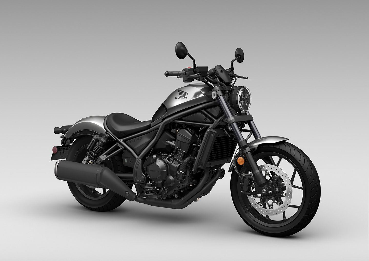 The 2024 Honda Rebel 1100 in Gray Metallic. Price is $9,549 for the standard version.