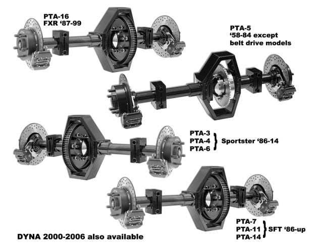 Trike Rear Axle Conversions from Paughco Motorcycle Cruiser