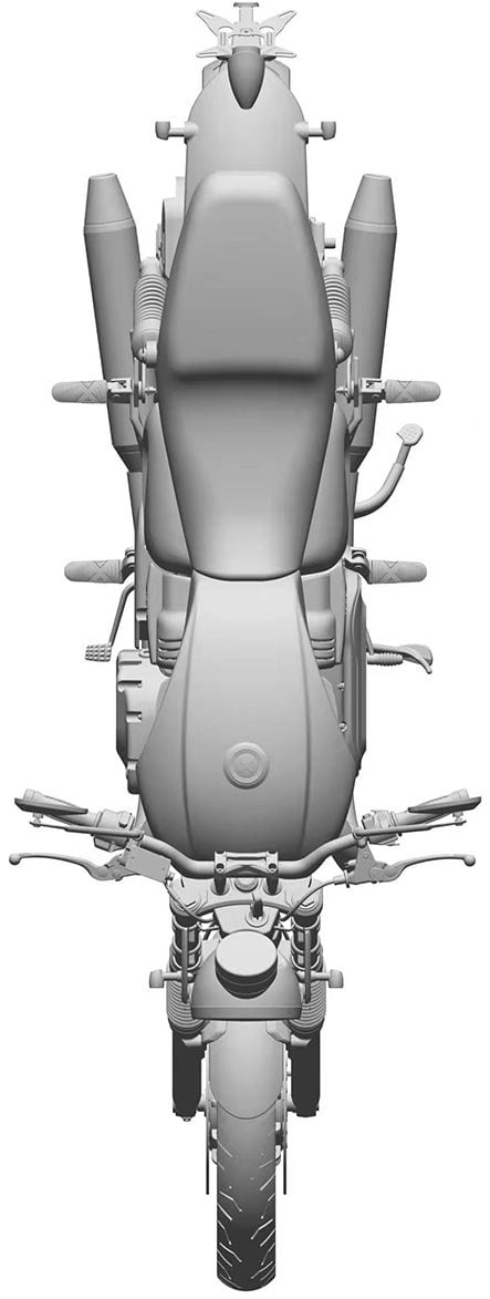 Seating, ergos, and tank design tick all the familiar retro bike boxes; key in the ignition switch suggests the M31 won’t be keyless.