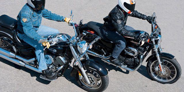 Yamaha V Star And Harley-Davidson Sportster 1100s - Stuck In The Middle  With You