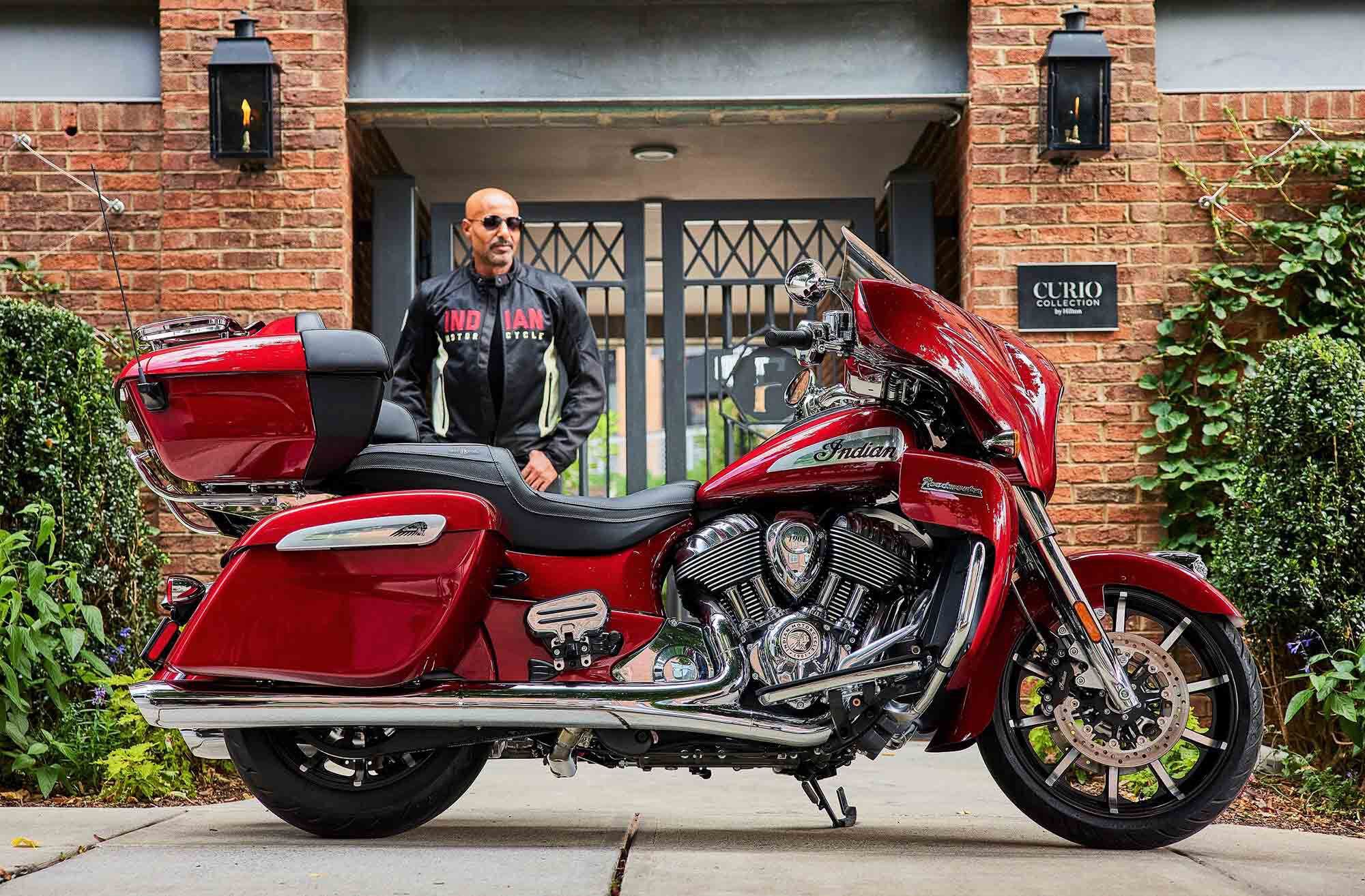 Take the Roadmaster Dark Horse’s more minimal profile and premium features and sprinkle it with chrome finishes instead of black and you have the Roadmaster Limited. Stryker Red Metallic is a new color for 2023, and will cost $30,749 as will the bike in Black Azure Crystal. Clutch and LED headlight are revised for 2023.