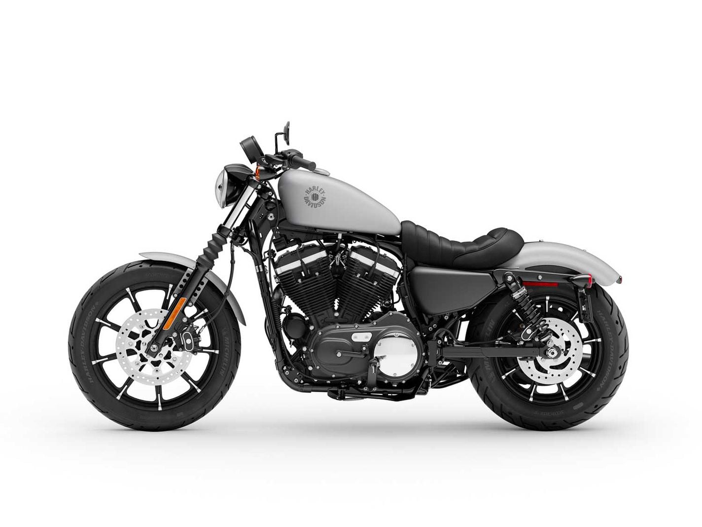 The 2020 Harley-Davidson Iron 883 on white background.
