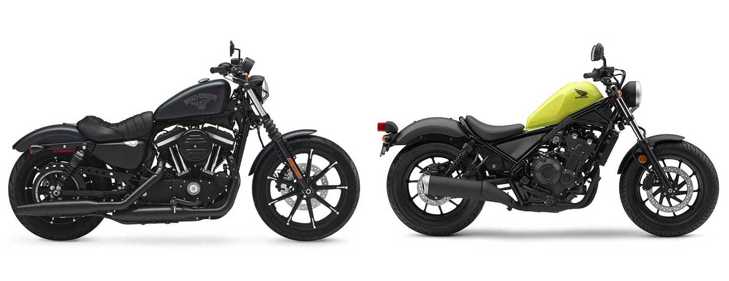 2018 Harley Davidson Sportster vs. 2018 Honda Rebel 500 Motorcycle Cruiser