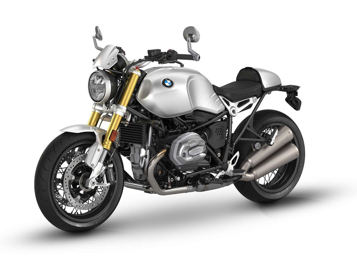 The base R nineT reduces its price for 2023 and adds several new features as standard, but is otherwise unchanged. Option 719 Aluminum Matte shown.