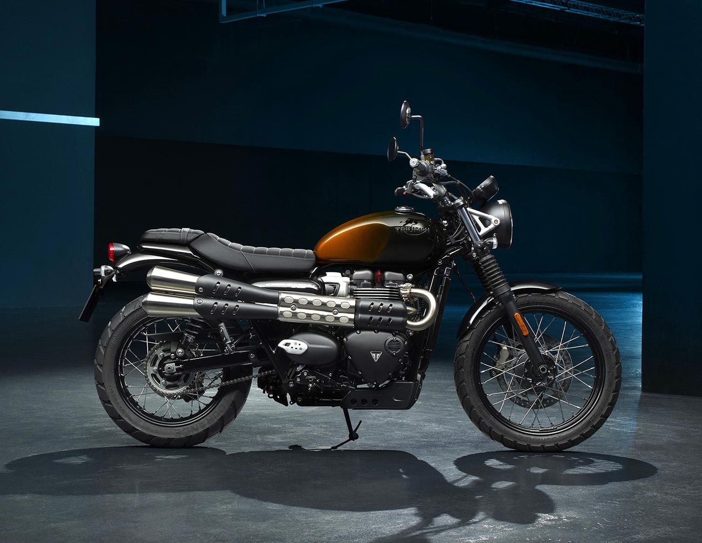 The Scrambler was always a looker, and in 2024 you can opt for the Scrambler 900 Orange Stealth Edition.