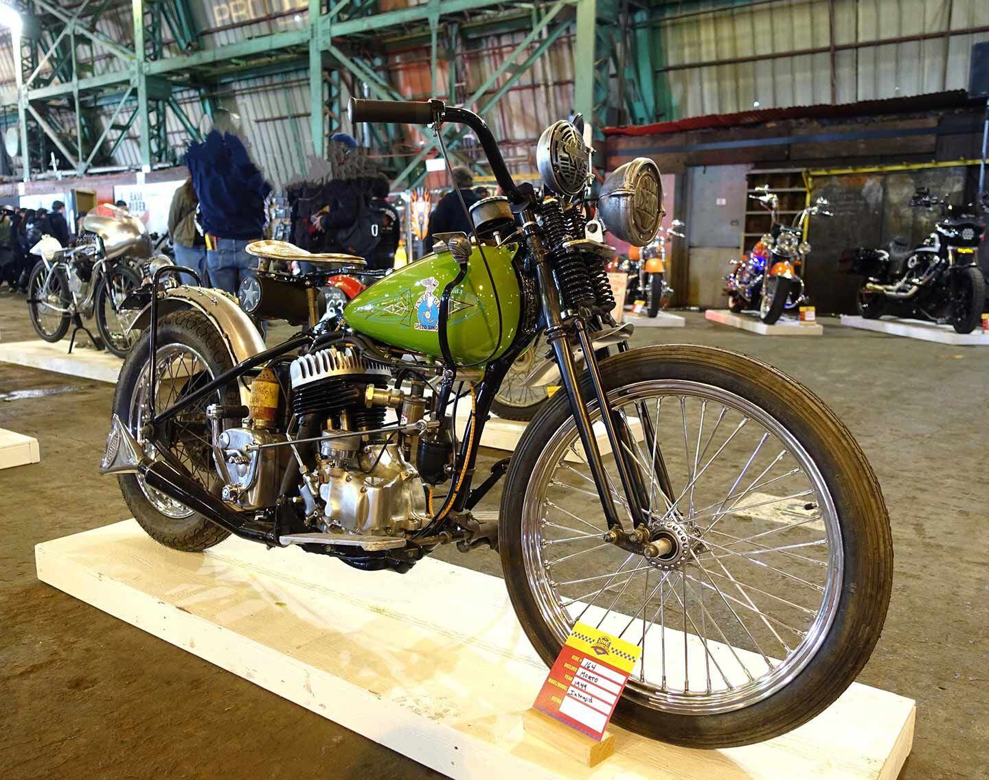 Neil “Morto” Olson won the Most DIY award for his 1949 Intrepid/Lutefisk Speed Single machine. The prize is handed out to bikes that “spare no expense on zip-ties and duct tape.”