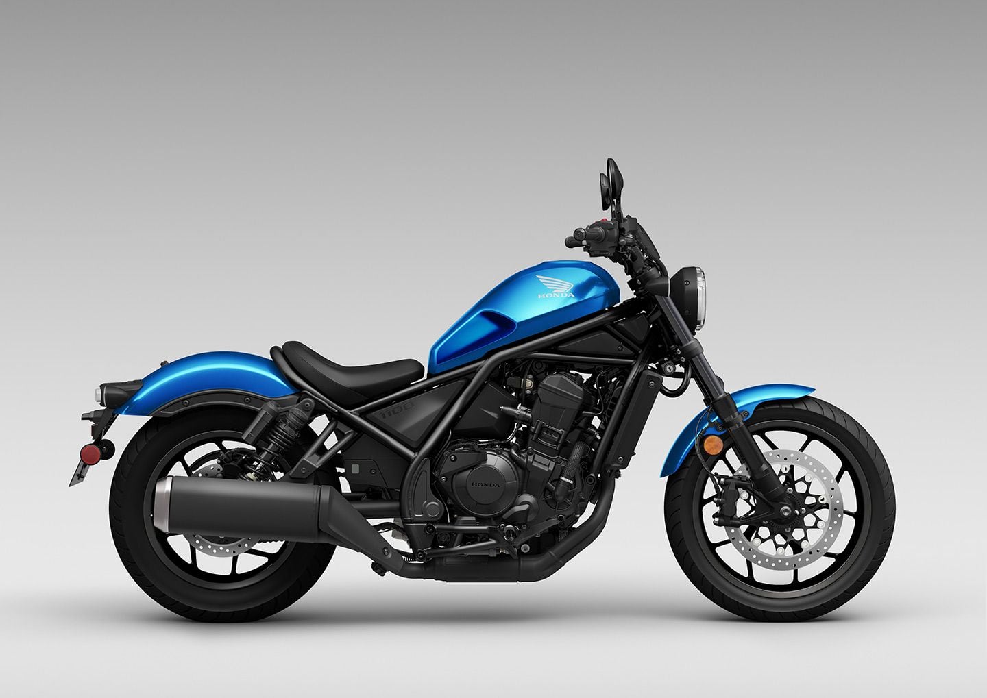 The standard Rebel 1100 is back as well, and is available in this Metallic Blue for an MSRP of $10,149 (DCT).