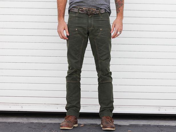 GN.01 Waxed Canvas Fitted Work Pant - Havana - Red Clouds