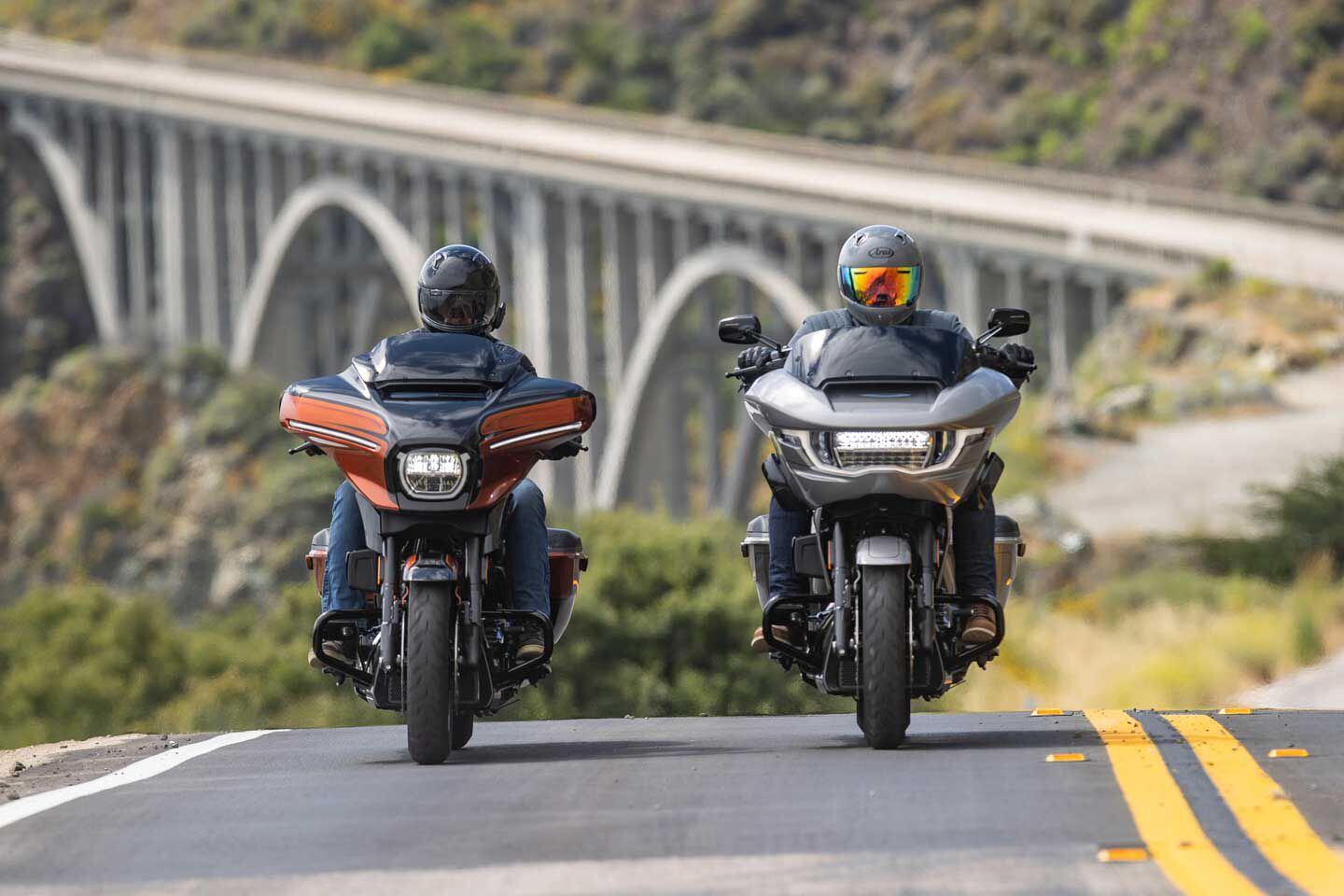 Although the fairings are all new, you know immediately you are looking at Harley’s CVO Road and Street Glide.