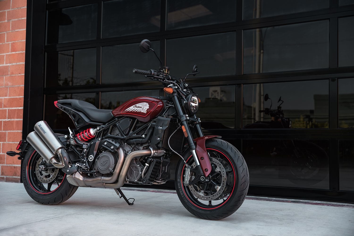 The 2022 FTR S starts at $15,000, seen here in Maroon Metallic.