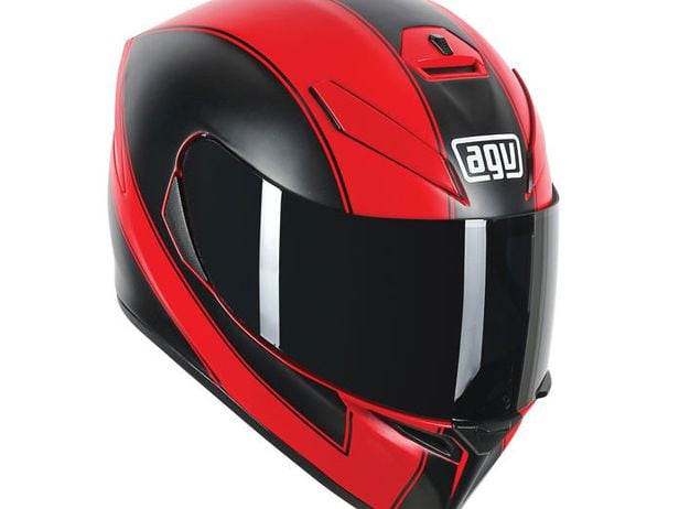 Casco integrale Agv K5 S Thunder matt black white red helmet casque