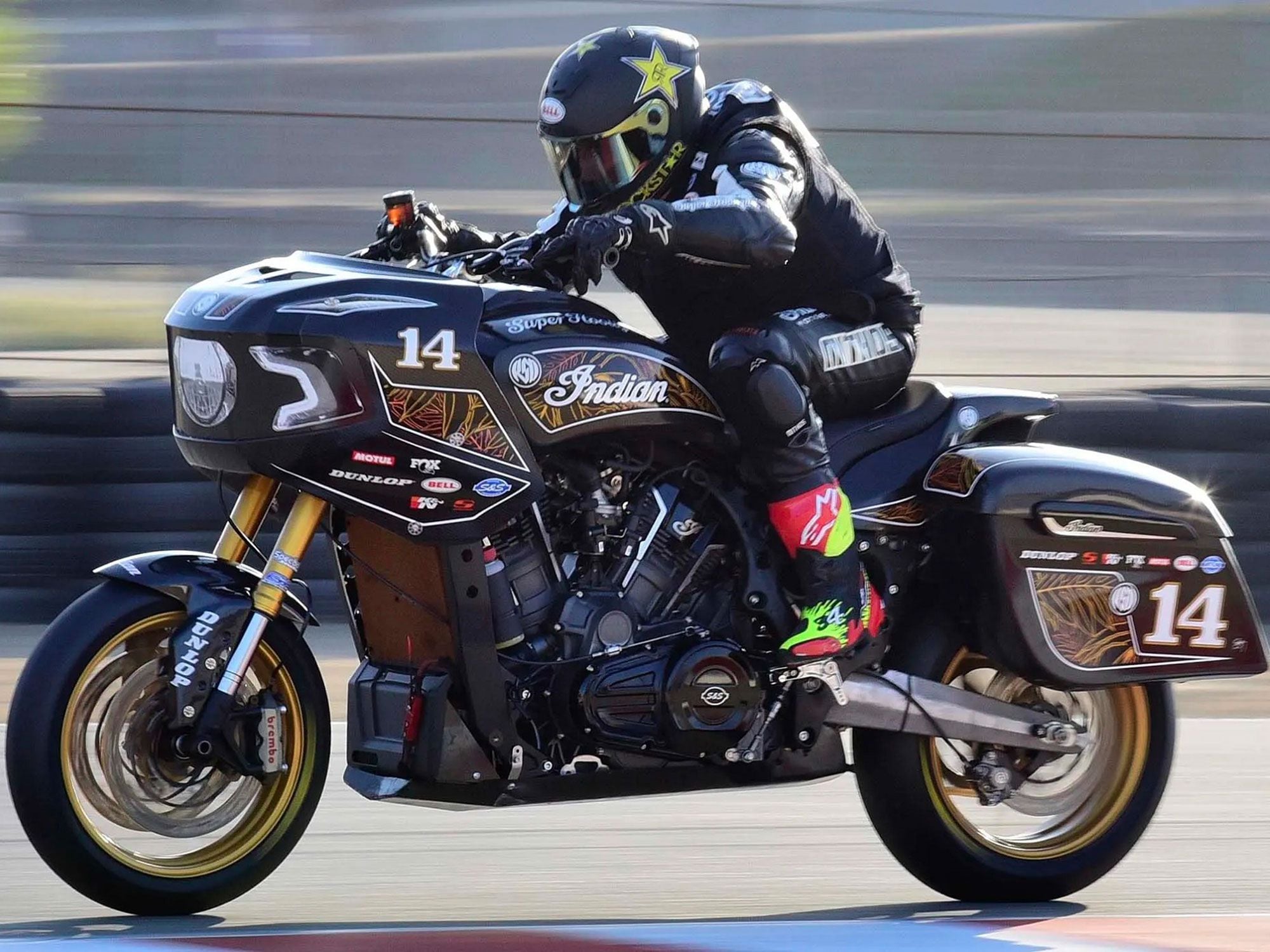 Frankie Garcia werd derde op de Roland Sands Indian Challenger.