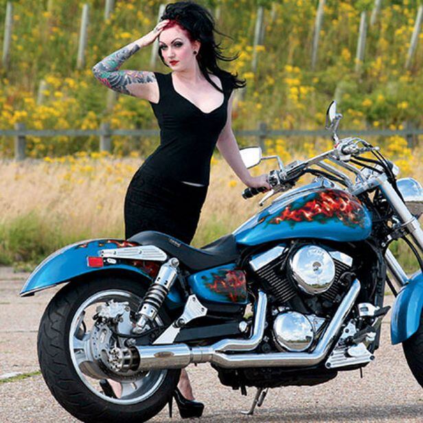 ★キズ物★H-D Motorcycle Girl縦80，横60キャンパス地 HG3WJU2C4F3OBNXAJC5JDD4OKE.jpg