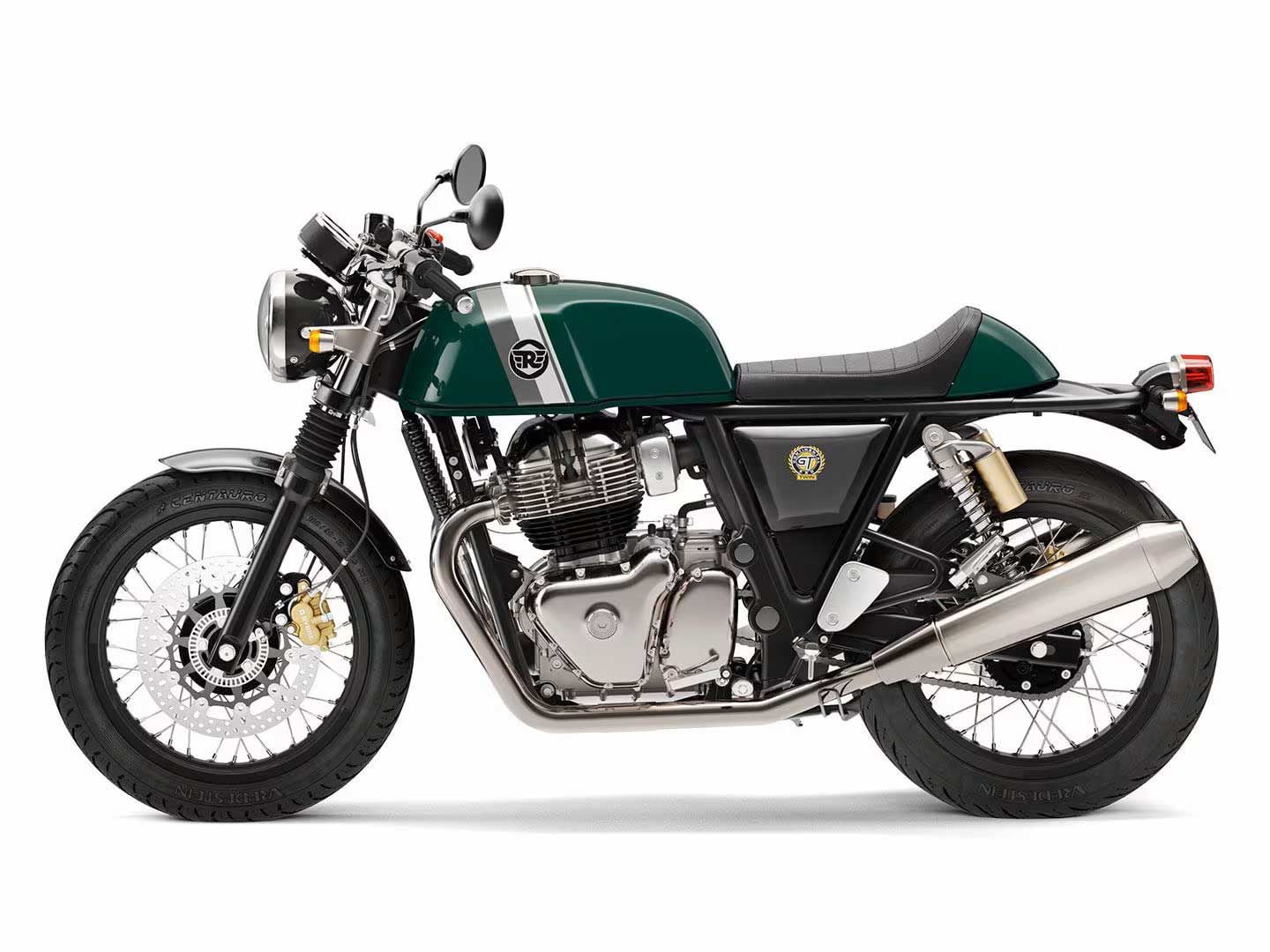 2024 Royal Enfield Continental GT 650 and INT 650 models also get minor updates this year, and include four brand-new blacked-out variants. This GT 650 with spoked wheels and chrome finishes has a starting MSRP of $6,349.