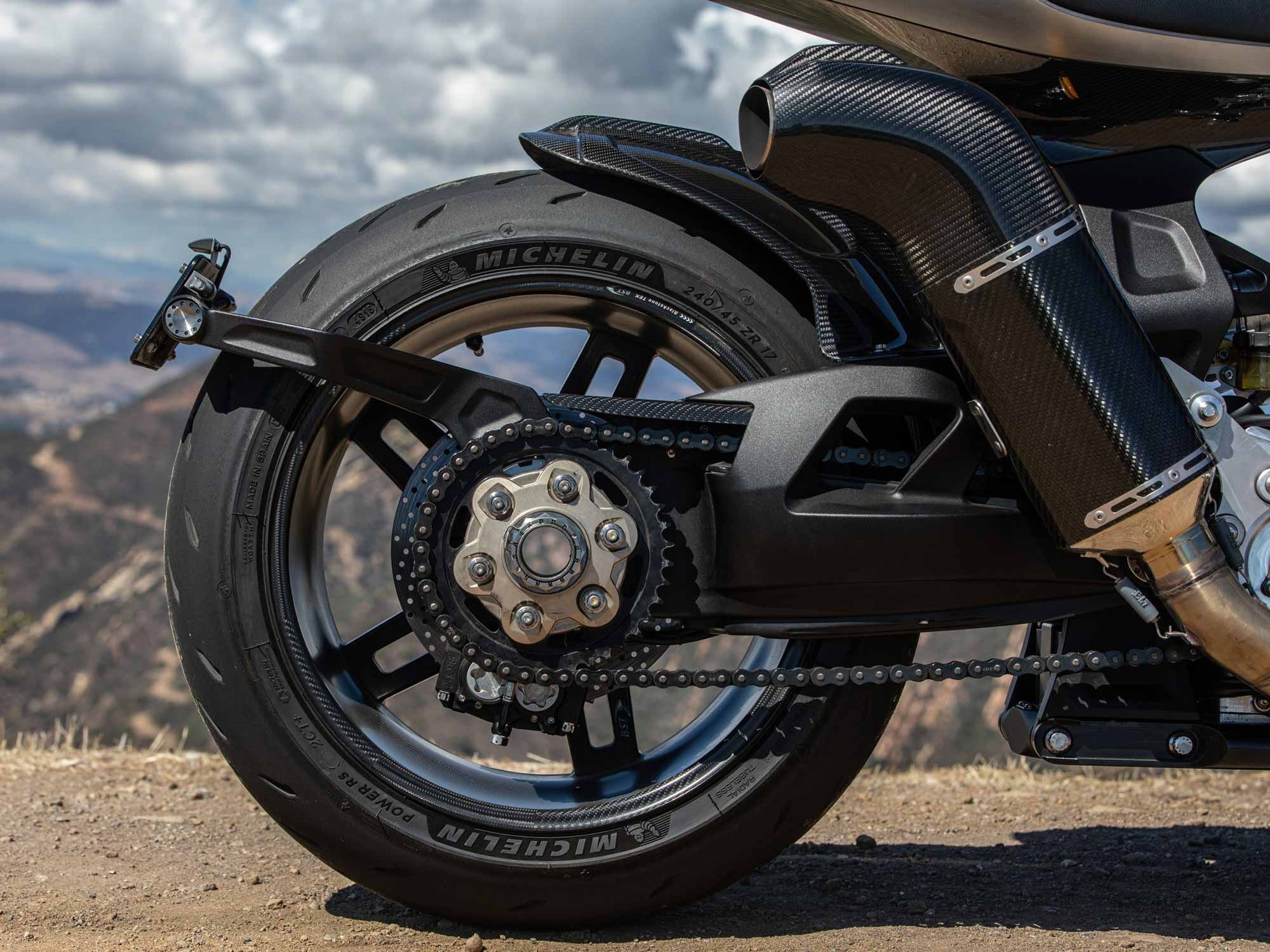 The 1s is also the first Arch motorcycle to feature a single-sided swingarm that exposes the entire wheel.  The exhaust is also new for the model.