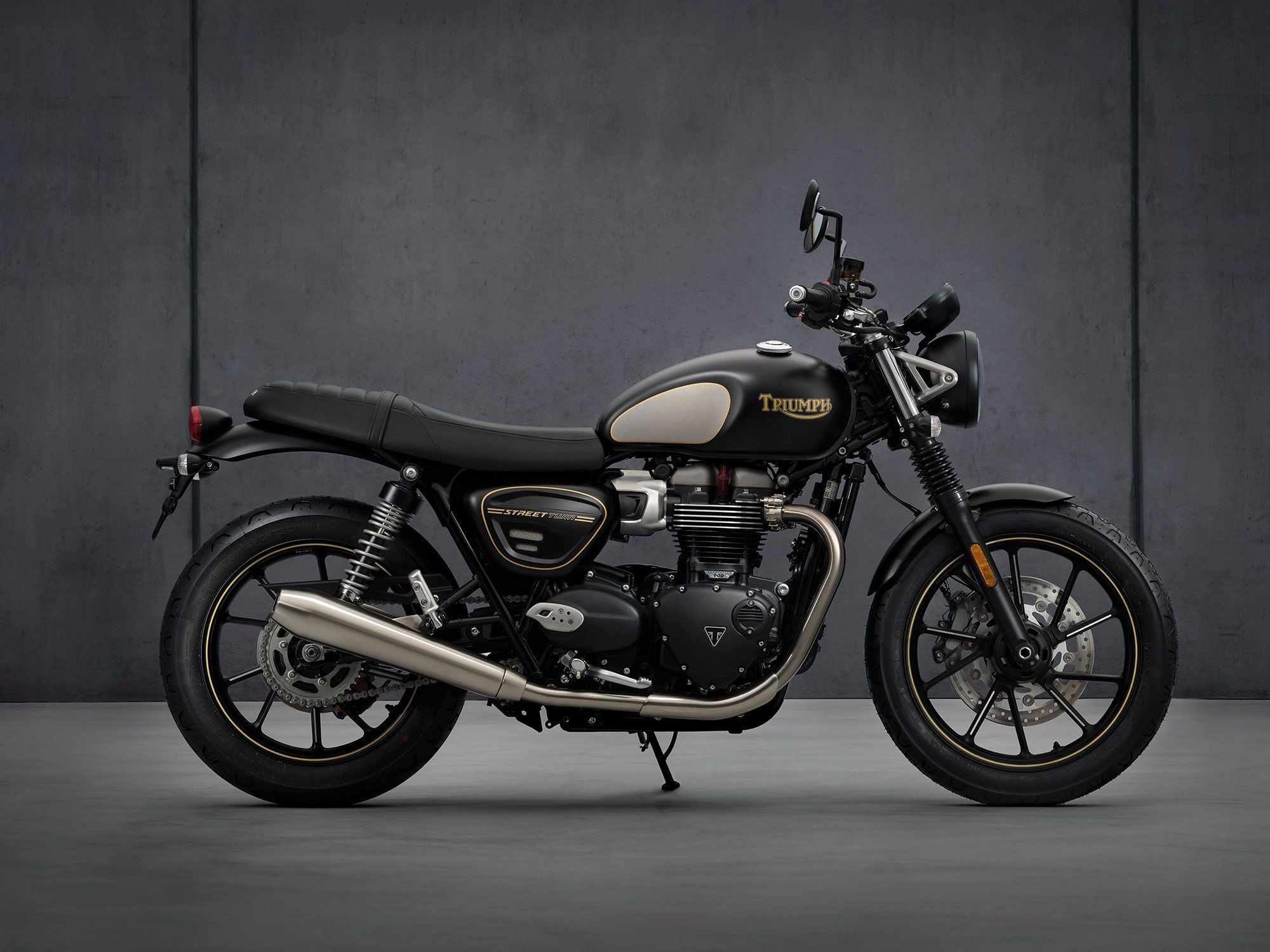 The limited-edition Street Twin Gold Line Twin boasts a hand-painted black and gold color scheme. Only 1,000 are available.