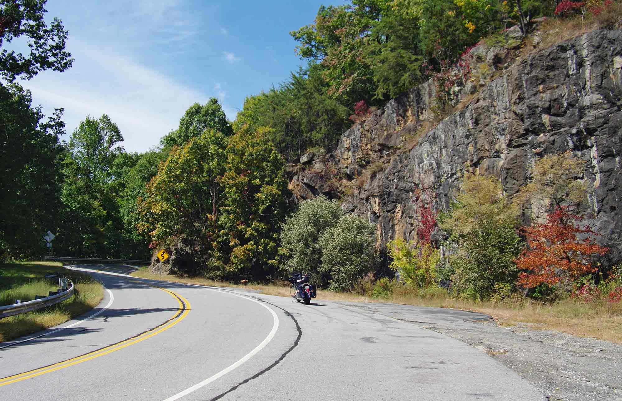 Winding up through the Blue Ridge Mountains on Georgia’s State Road 60.