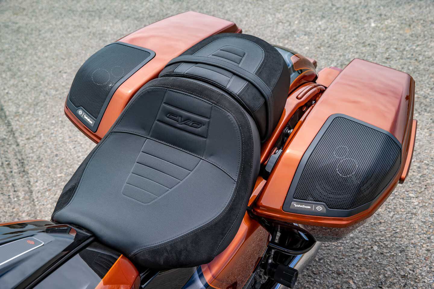 A good seat is one you don’t think about, and this was the case for the reshaped piece on both the CVO Road and Street Glide.