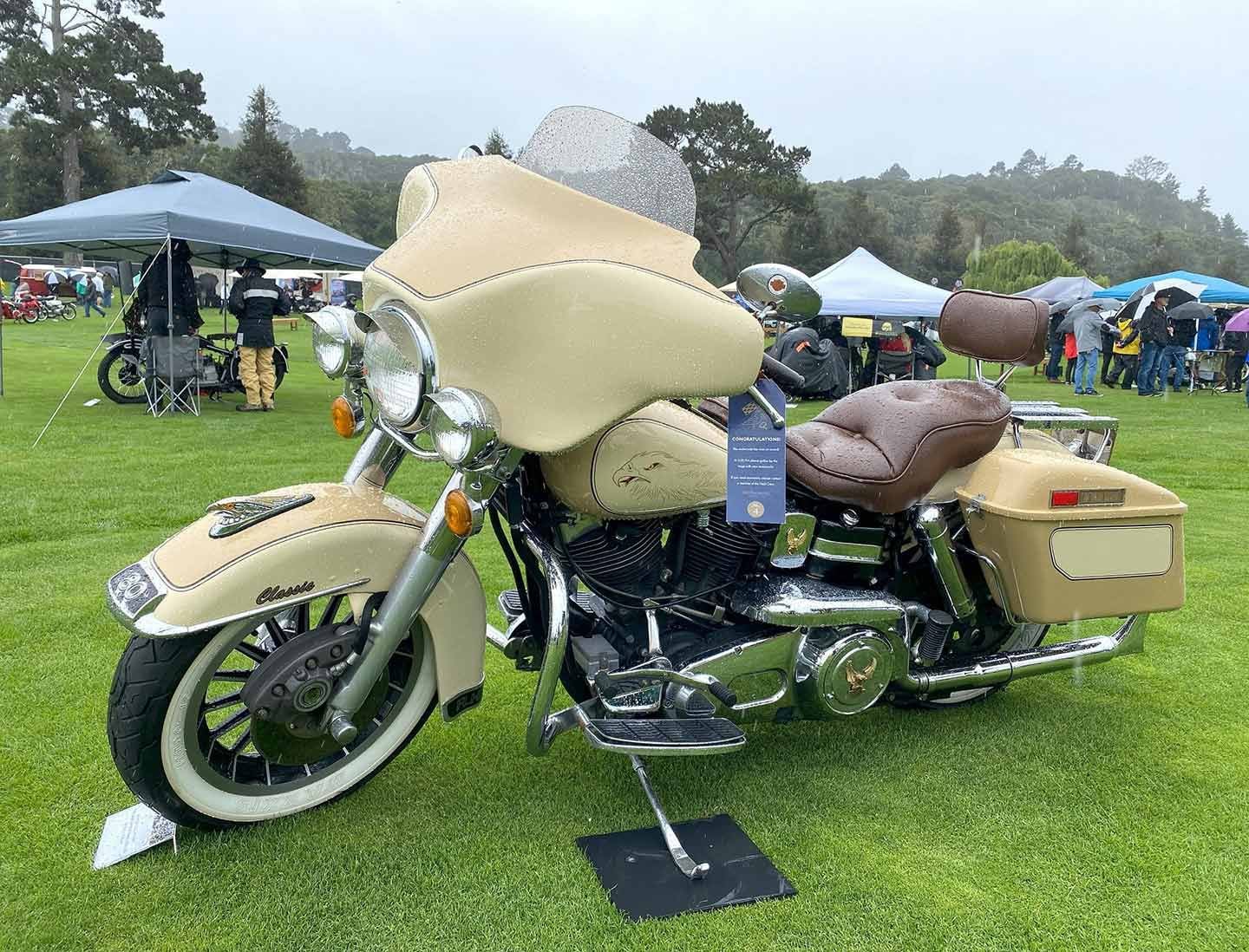 First Place, American was given to John Ventura's 1979 Harley-Davidson Electra Glide.