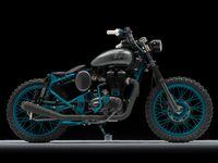 AJ Harris Builds A 2013 Royal Enfield Dirt Bobber Motorcycle Cruiser