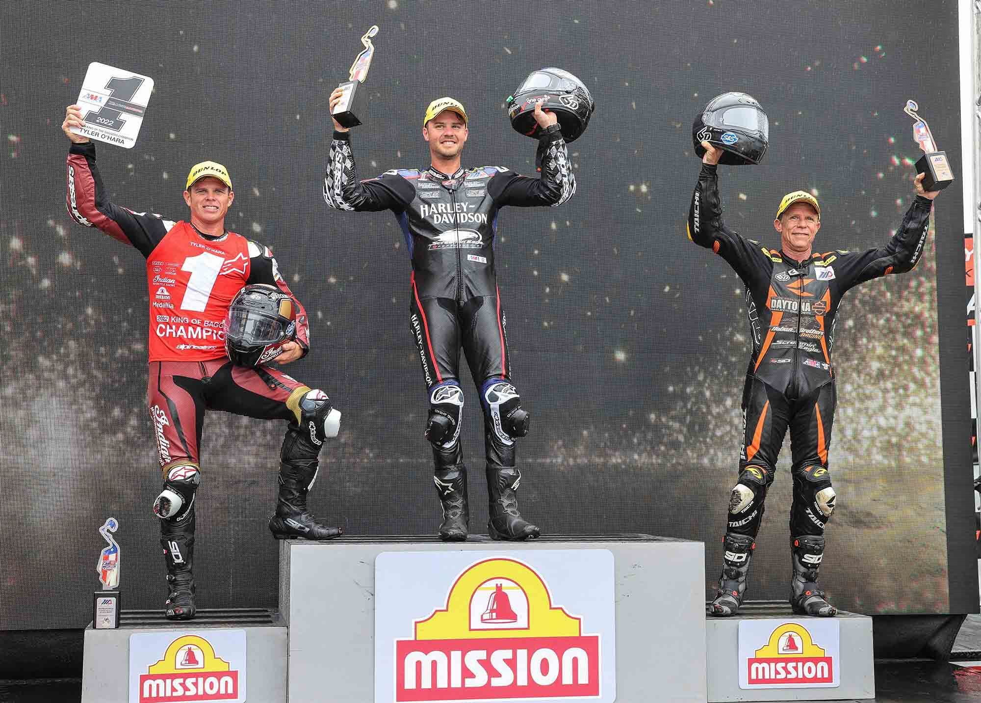 New Jersey had Kyle Wyman at the top of the podium, followed by Tyler O'Hara, second from the left (and newly crowned series champion).  Michael Barnes (right) finished third.