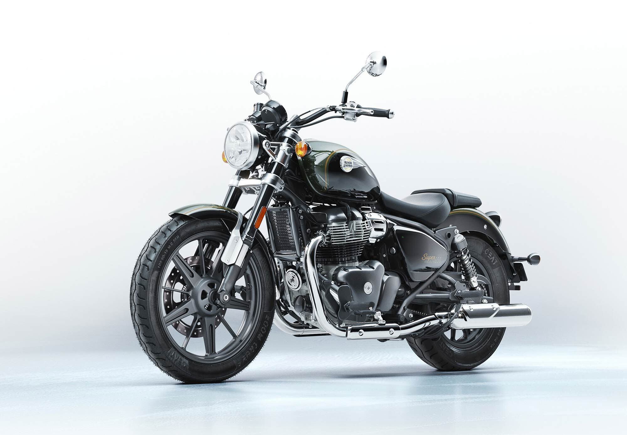 The standard Super Meteor 650 in Interstellar Green.