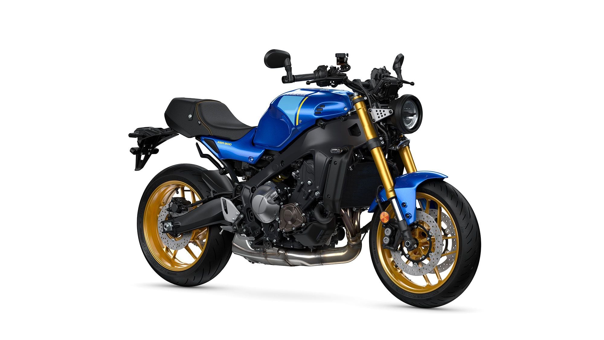New look recalls 1980s sportbike styling, while a Legend Blue and gold-accented colorway is a riff on Yamaha’s racing past.